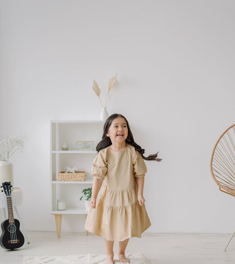 Person smiling peacefully after a movement session, with natural light.